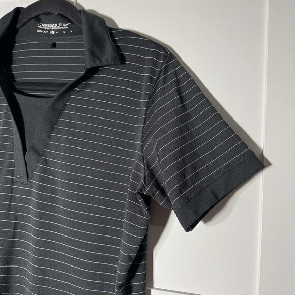Nike Golf Women Polo Short sleeve Stripe Black Medium - Picture 6 of 7